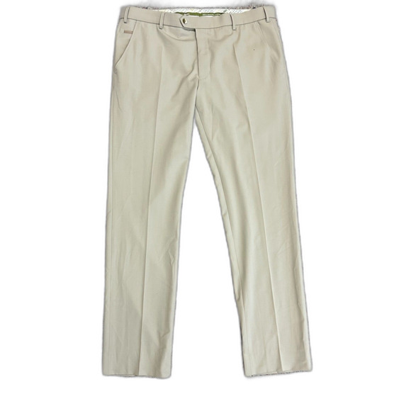Meyer Bonn Tan Performance Modern Fit Luxury European Chino Pants Size 40 X 33 - Picture 2 of 16